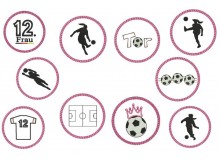 ITH Untersetzer - Fußball Ladies Silhouette